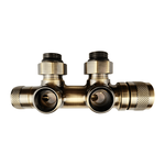 Узел нижнего подключения терм. Primoclima Armature "Lunar" угловой левый 1/2"х3/4"Е, цвет бронза