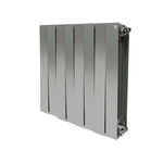 Секционный биметаллический радиатор Royal Thermo PianoForte 500, Silver Satin, количество секций 8