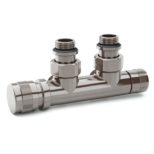 Узел нижнего подключения SR Rubinetterie угловой 1/2"х3/4"Е Никель матовый (левый)