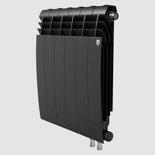 Секционный биметаллический радиатор Royal Thermo BiLiner 500 V, Noir Sable, количество секций 1