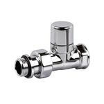 Запорный клапан SR Rubinetterie прямой серия "Ovus" 1/2", цвет хром