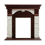 Каменный портал Dimplex Dublin 975х1020х352 - Темный дуб/Сланец белый