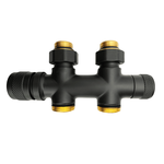 Узел нижнего подключения Primoclima Armature термостатический "Lunar" прямой 1/2"х3/4"Е ,Черный мат