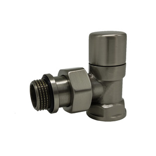 Запорный клапан SR Rubinetterie угловой серия "Ovus" 1/2", цвет матовый никель