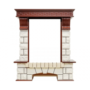 Каменный портал Dimplex Pierre Luxe 1060х920х367 - Дуб/Белый