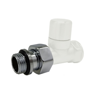 Запорный клапан SR Rubinetterie прямой серия "Ovus" 1/2", цвет белый