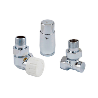 Комплект Schlosser трехосевой левый, Хром, DN 15 GZ1/2 x GW1/2 с головкой Мини M30x1,5