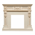 Деревянный портал Dimplex Corsica 1110х1280х390 - Слоновая кость с патиной