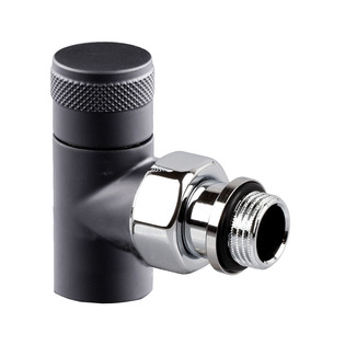 Запорный клапан угловой SR Rubinetterie Tondera 1/2", чёрный матовый