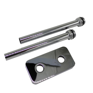 Комплект трубок SR Rubinetterie 15х1,0 с наружной резьбой 1/2х15 и отражателем 50мм, цвет хром