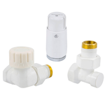 Комплект Schlosser DN15 GZ1/2 x GW1/2 осевой правый с головкой Мини M30x1,5, Белый