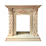 Каменный портал Dimplex Adriana 955х1020х380 - Слоновая кость/Сланец бежевый