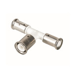 Тройник переходный увеличенный в центре, ПВДФ пресс (белый), 26x32x26, HENCO