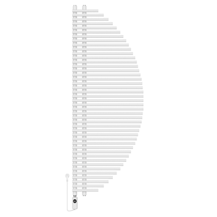 Полотенцесушитель электрический Primoclima PARUS 1600*600, 43 трубки 800W, Белый
