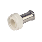 Пресс фитинг с накидной гайкой, плоское уплотнение, ПВДФ пресс (белый), 20x3/4", HENCO