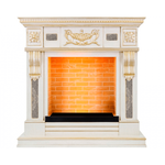 Деревянный портал Dimplex Corsica 1118х1115х373 - Белый с золотом