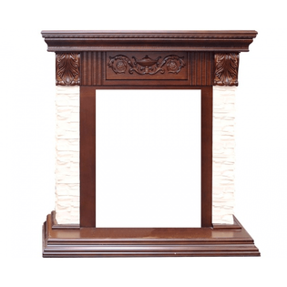 Каменный портал Dimplex Luxemburg 965х950х375 - Темный дуб/Сланец бежевый