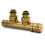 Узел нижнего подключения SR Rubinetterie угловой 1/2"х3/4"Е Бронза (правый)