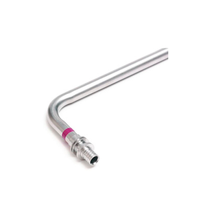 Трубка РЕХАУ из нержавеющей стали для подключения радиатора, Г-образная 20/250.