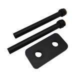 Комплект трубок SR Rubinetterie 15х1,0 с наружной резьбой 1/2х15 и отражателем 50мм, цвет черный мат