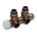 Узел нижнего подключения термостатический SR Rubinetterie угловой 1/2"х3/4"Е Бронза (правый)