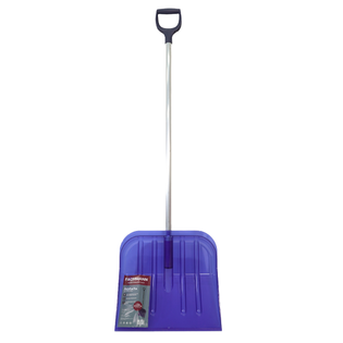 Лопата поликарбонат с алюминиевым черенком Fachmann, D образной ручкой, синий