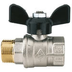 Шаровой кран Rubinetterie Bresciane полнопроходный UNI-SFER 1/2",вн/вн резьба, стальная рукоятка.