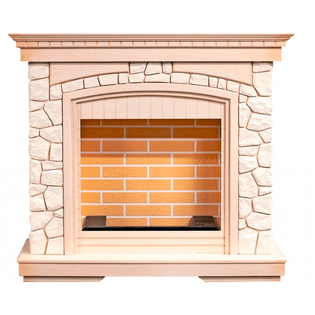 Каменный портал Dimplex Glasgow 1080х1210х370 - Слоновая кость с патиной/Белый