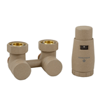 Комплект Schlosser: эксклюзивный узел подключения 50 мм угловой с термоголовой 3/4 x 22x1,5, Ral