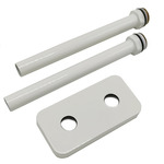 Комплект трубок SR Rubinetterie 15х1,0 с наружной резьбой 1/2х15 и отражателем 50мм, цвет белый