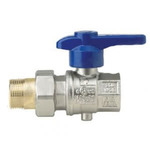 Латунный дисковый затвор Rubinetterie Bresciane EUROFLY 1/2", вн/нар резьба, бабочка