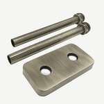 Комплект декоративных трубок SR Rubinetterie с резьбой (50 мм) 15х1/2х L 152, цвет никель матовый