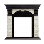 Каменный портал Dimplex Dublin 975х1020х352 - Венге/Сланец белый