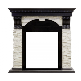 Каменный портал Dimplex Dublin 975х1020х352 - Венге/Сланец белый