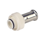 Пресс фитинг с накидной гайкой под евроконус, ПВДФ пресс (белый), 16x3/4", HENCO