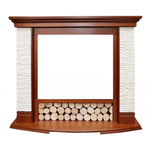 Каменный портал Dimplex Country 1000х1180х450 - Орех/Сланец белый