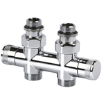 Узел прямой SR Rubinetterie Tondera 50 мм, запорный 1/2"х3/4" Е, цвет хром