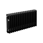 Трубчатый радиатор ТЕПЛОФОРТ ТР3037, 16 секций, боковое подключение 3/4”, черный мат