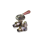 Комплект вентилей EXEMET угловых для чугунных радиаторов с деревянной ручкой, 1/2 (0320-1057Z000)