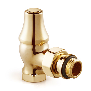 Запорный клапан SR Rubinetterie угловой серия Old Style 1/2, цвет золото