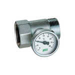 Тройник FAR хромированный с термометром (ВР-НР) 1" FAR