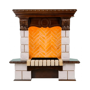 Каменный портал Dimplex Pierre Luxe 975х950х387 - Темный дуб/Шампань