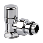 Запорный клапан SR Rubinetterie угловой серия "Ovus" 1/2", цвет хром