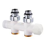 Узел нижнего подключения термостатический SR Rubinetterie прямой 1/2"х3/4"Е Белый