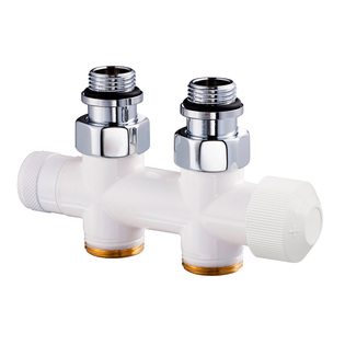 Узел нижнего подключения термостатический SR Rubinetterie прямой 1/2"х3/4"Е Белый