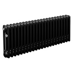 Трубчатый радиатор ТЕПЛОФОРТ ТР3037, 22 секции, боковое подключение 3/4”, черный мат