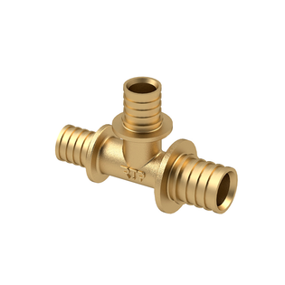 Тройник переходной RTP аксиальный, латунь,40х32х32, желтый