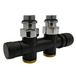 Узел нижнего подключения SR Rubinetterie прямой 1/2"х3/4"Е Чёрный матовый