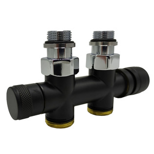 Узел нижнего подключения SR Rubinetterie прямой 1/2"х3/4"Е Чёрный матовый