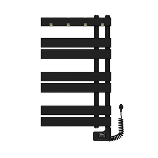 Полотенцесушитель электрический Primoclima FLAT 800*500, 7 трубок 400W, Черный